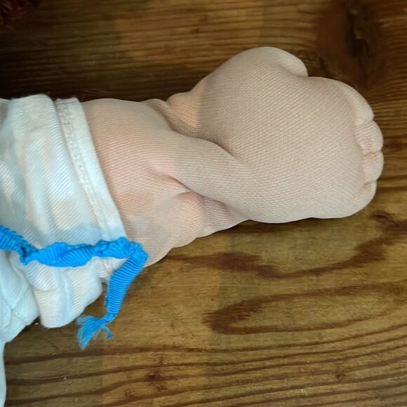 Vintage 1985 Cabbage Patch Boy Doll Brown Hair Sailor Outfit - Picture 9 of 12